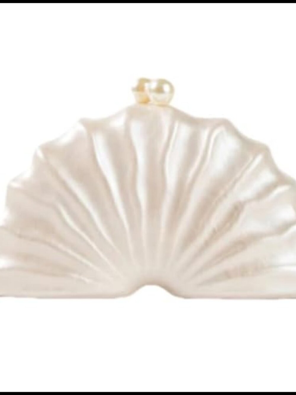 Acrylic Shell Shaped Clutch Women Evening Handbag with Detachable Chain